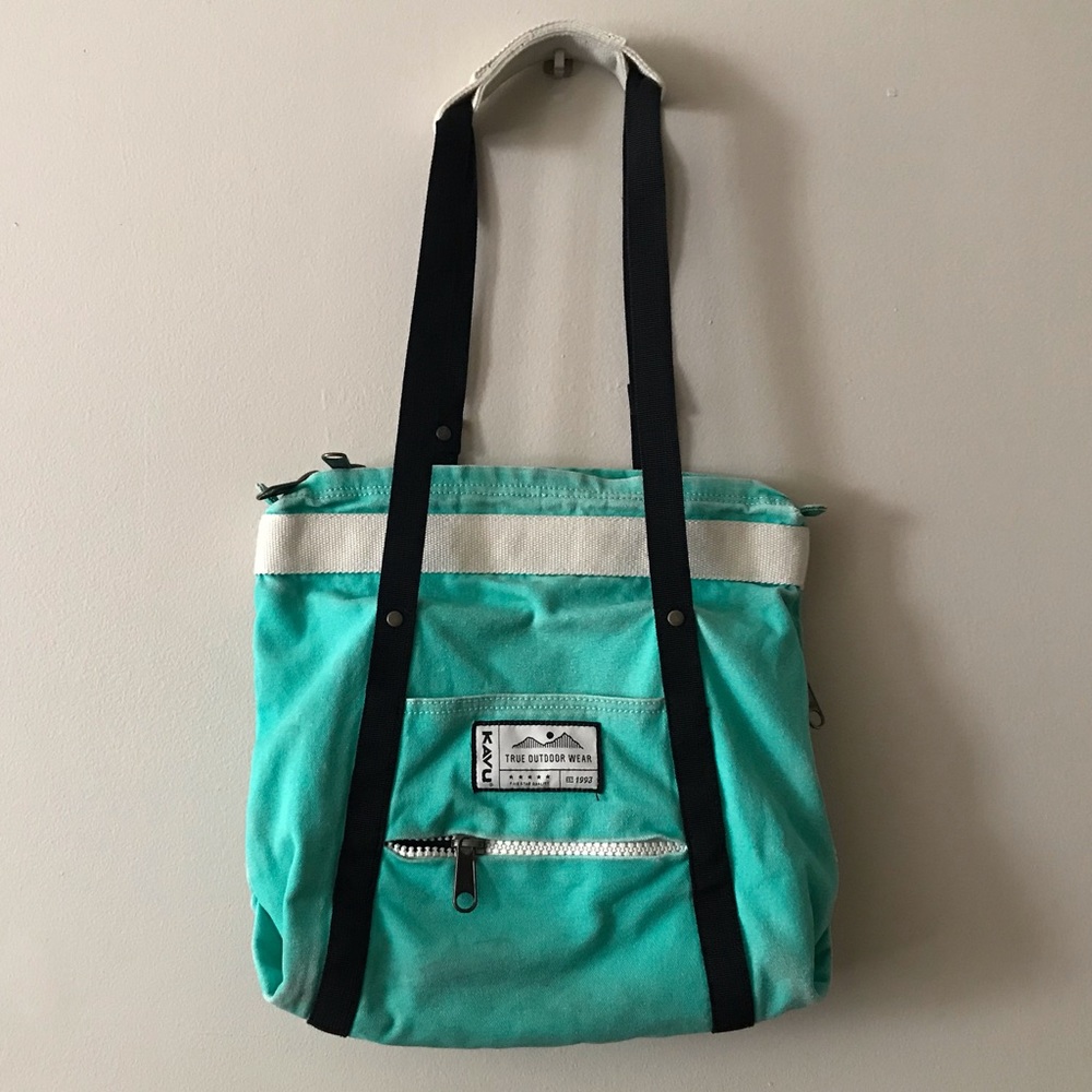 Kavu Swap Meet Tote Backpack, seafoam green